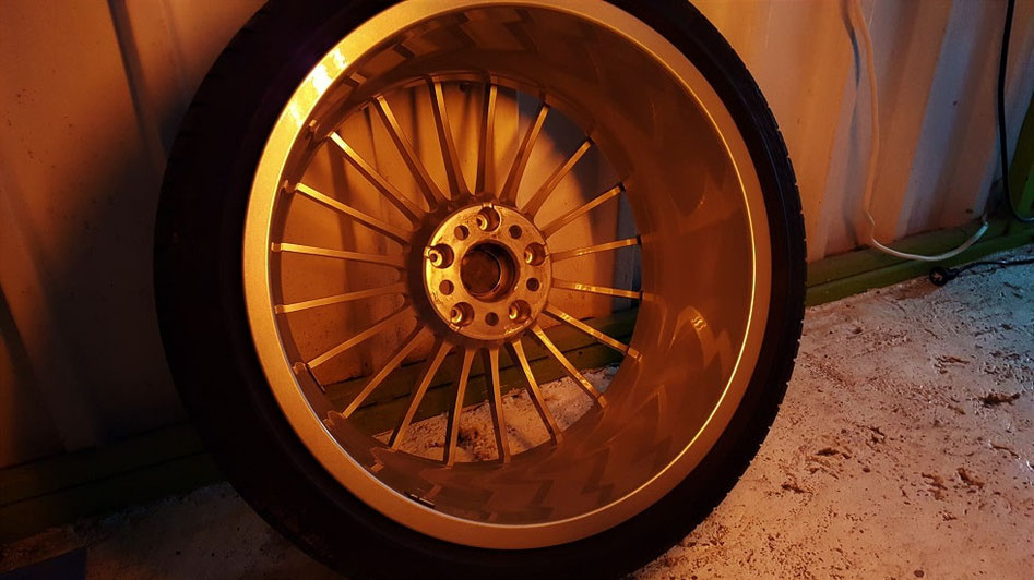 アルピナ・D5S ホイールコーティング 裏側 脱着施工 埼玉三芳 所沢