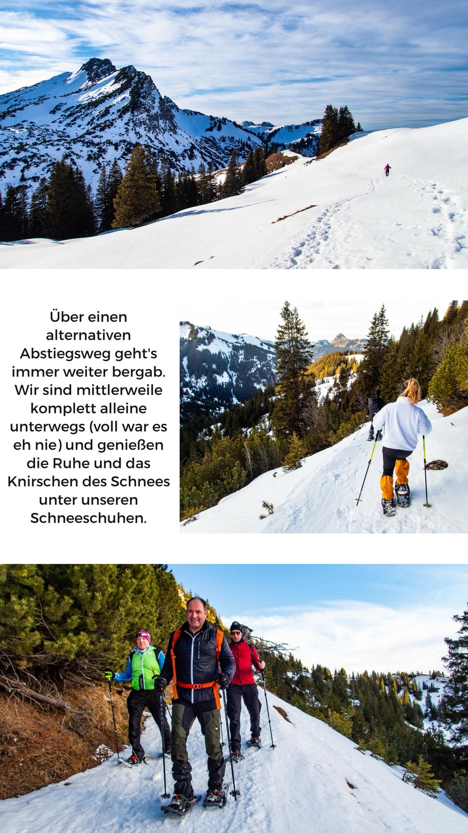 Winterlandschaft bei der Schneeschuhtour auf die Krinnenspitze