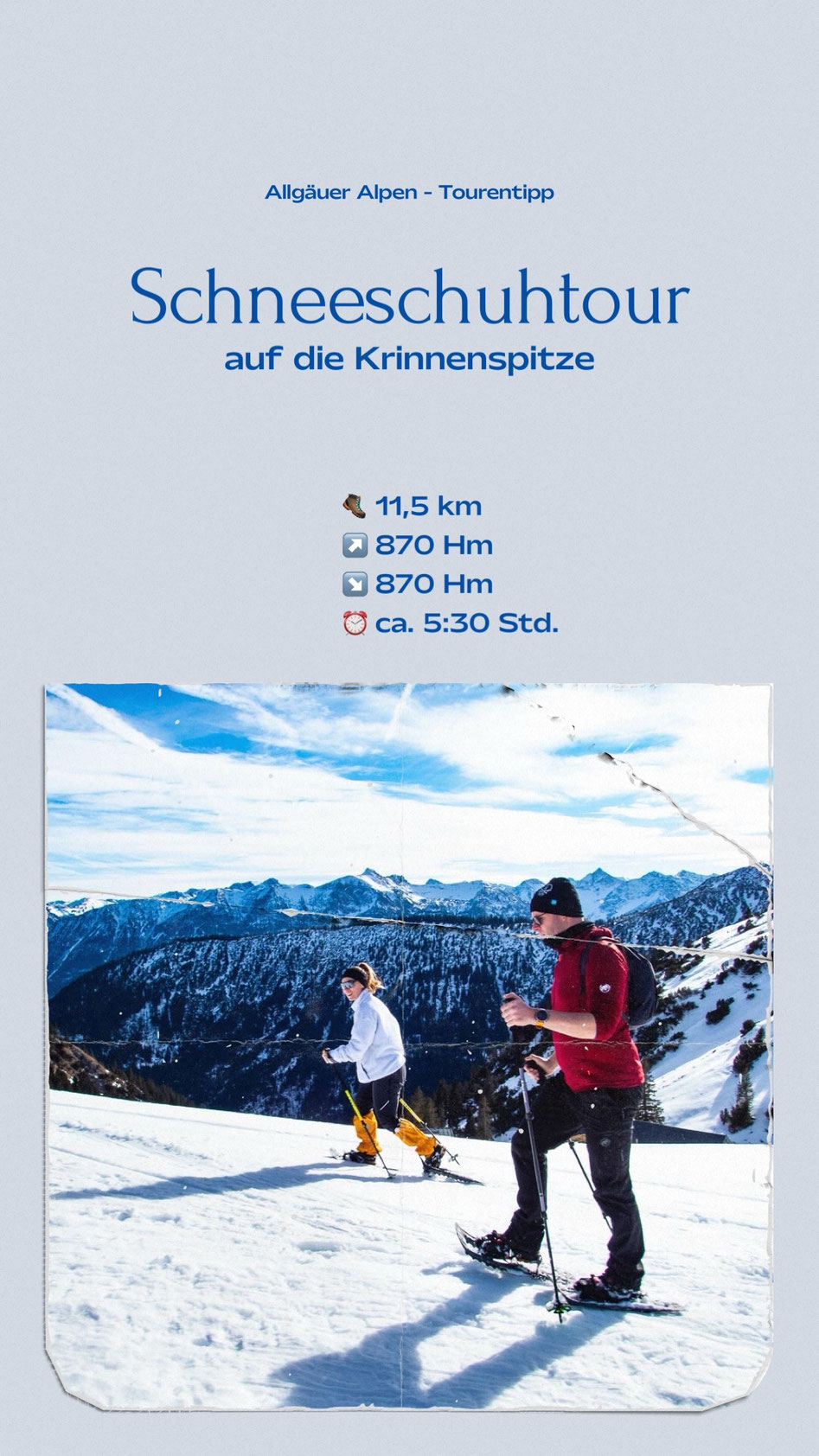 Schneeschuhwanderung auf die Krinnenspitze im Winter