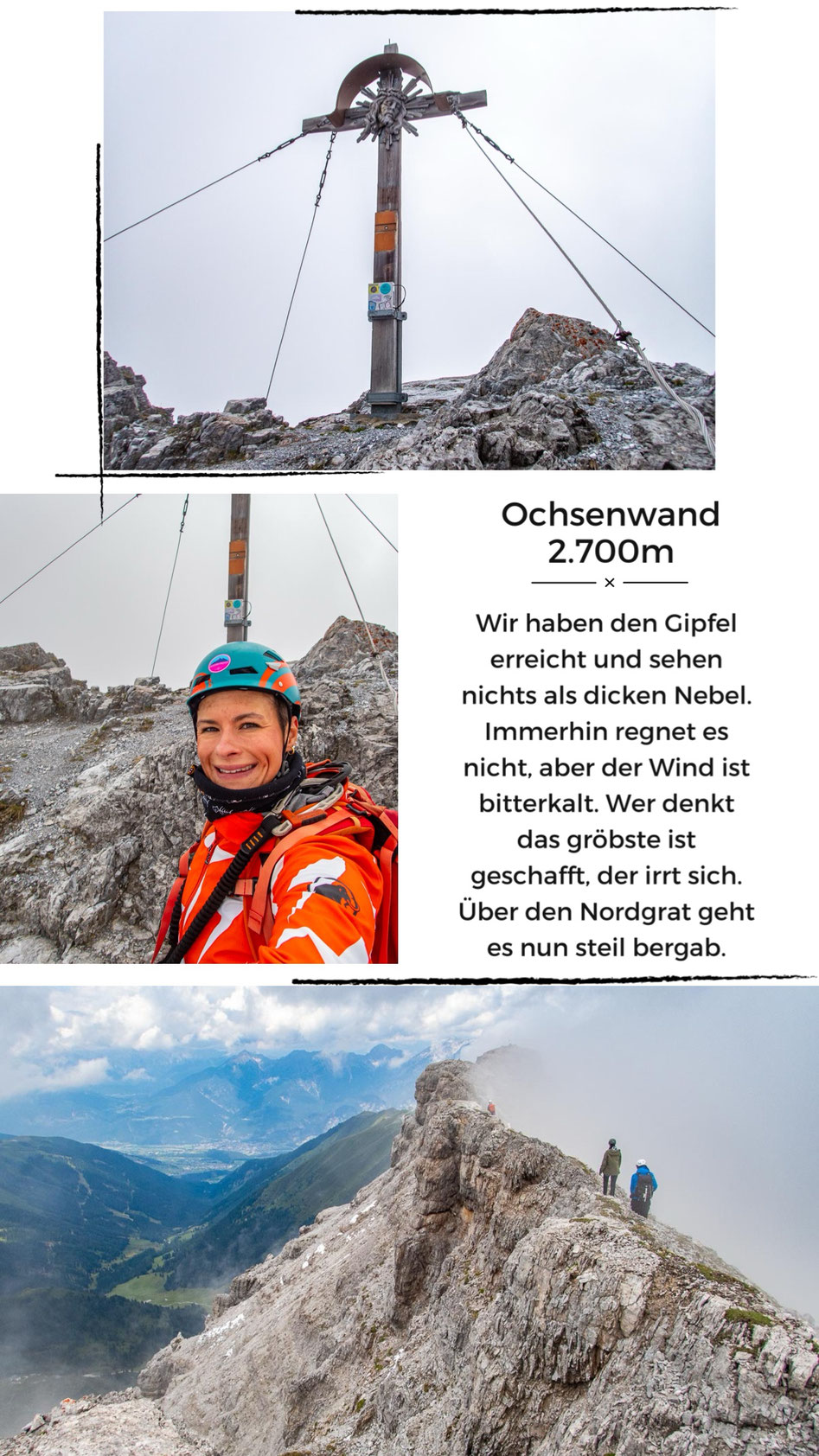 Spektakulärer Gipfel und Adrenalin pur, verspricht der Schlicker bzw. Ochsenwand Klettersteig in den Stubaier Alpen.