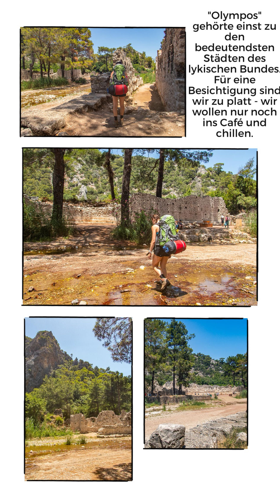 Mehrtagestrekking auf dem Lykischen Weg in der Türkei - wandern fernab der Zivilisation in einer traumhaften Landschaft umgeben von Meer, Klippen und Bergen. (hier: Etappe 13 von Adrasan nach Cirali)