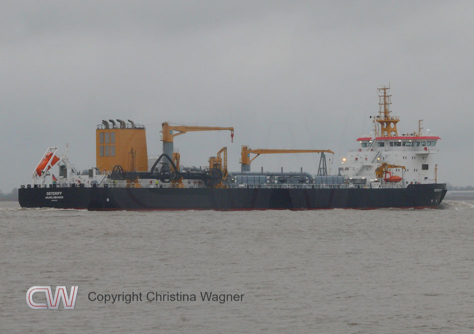 Hopperdredger Osteriff, Erprobung auf der Elbe