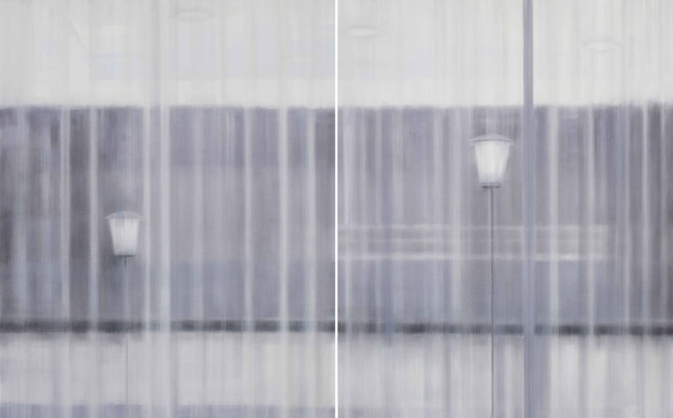 Timeframe  à 100x80cm two-part-painting 2012 oil on canvas