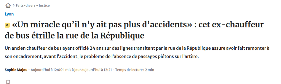 capture écran article du 16 janvier 2024 Le progrès de lyon de Sophie Majou