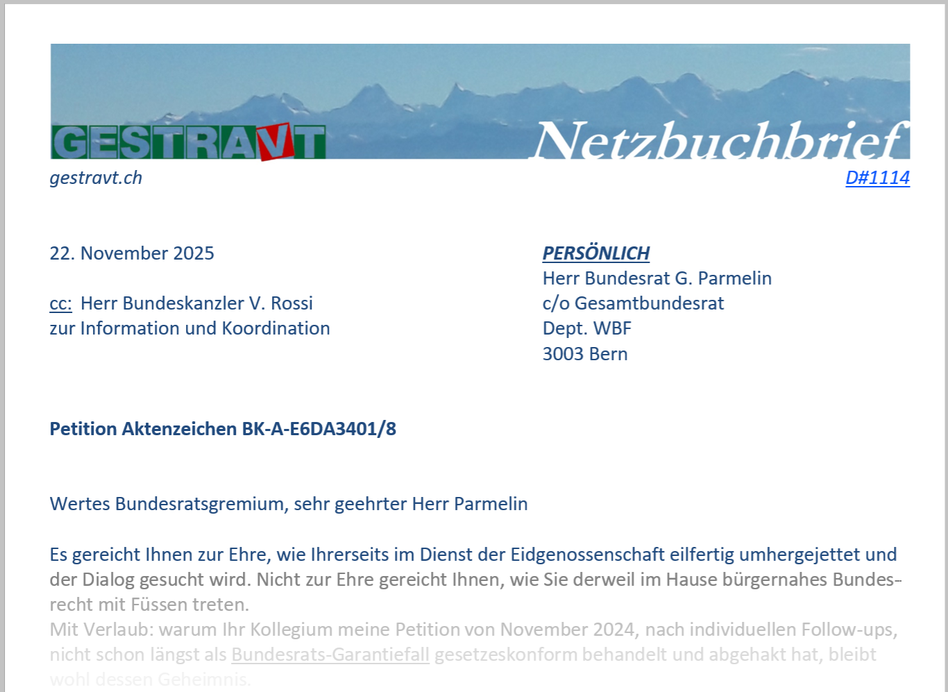 Gestravt         Offenes Netzbuch         Netzbuchbrief        Kassenpfusch       mediabulletin        