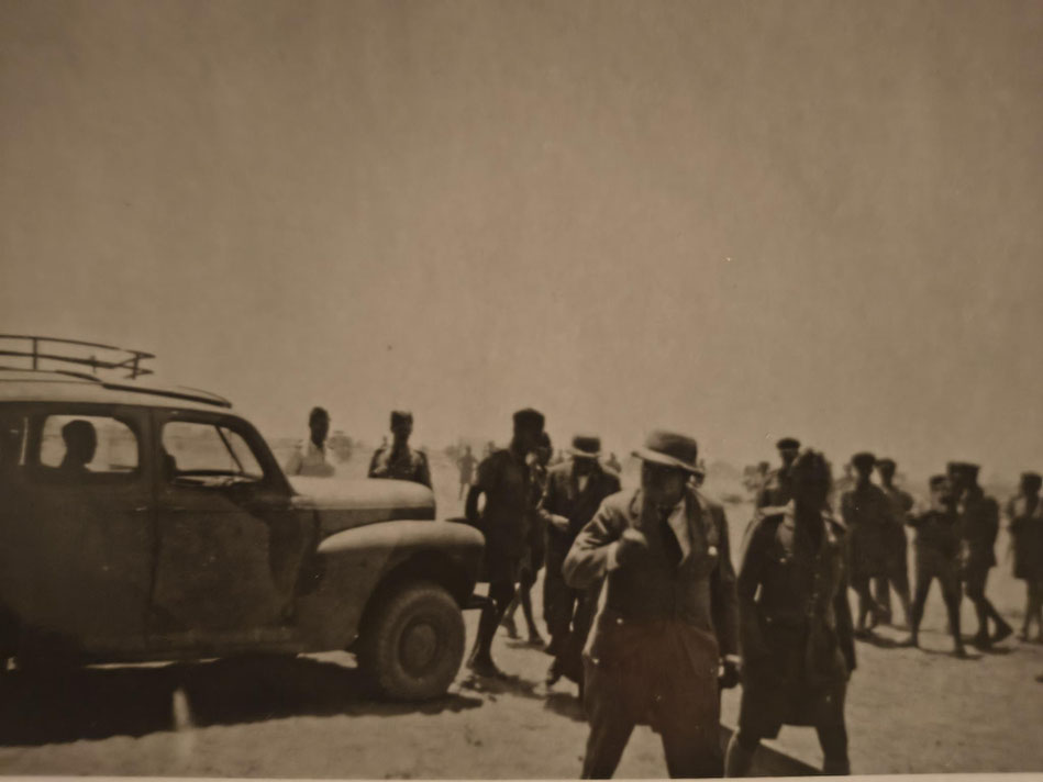 Visit by Winston Churchill in 1943 to troops and HQs in North Africa