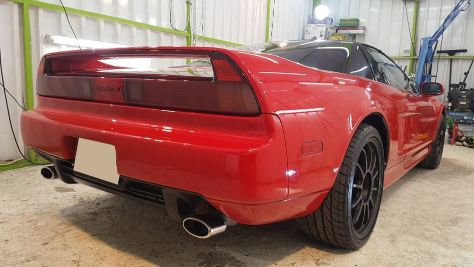NSX NA1のセラミックコーティング施工 リヤ周りの艶感向上 埼玉の車磨き専門店・アートディテール