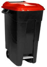 waste bin with lid and pedal, bin