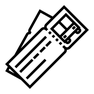 Symbol für Fahrkarte oder Ticket