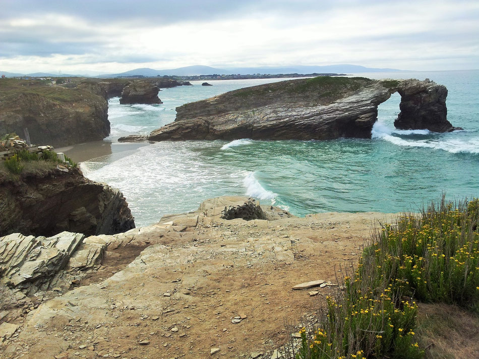 Schöne Strände Las Catedrales von Ribadeo.