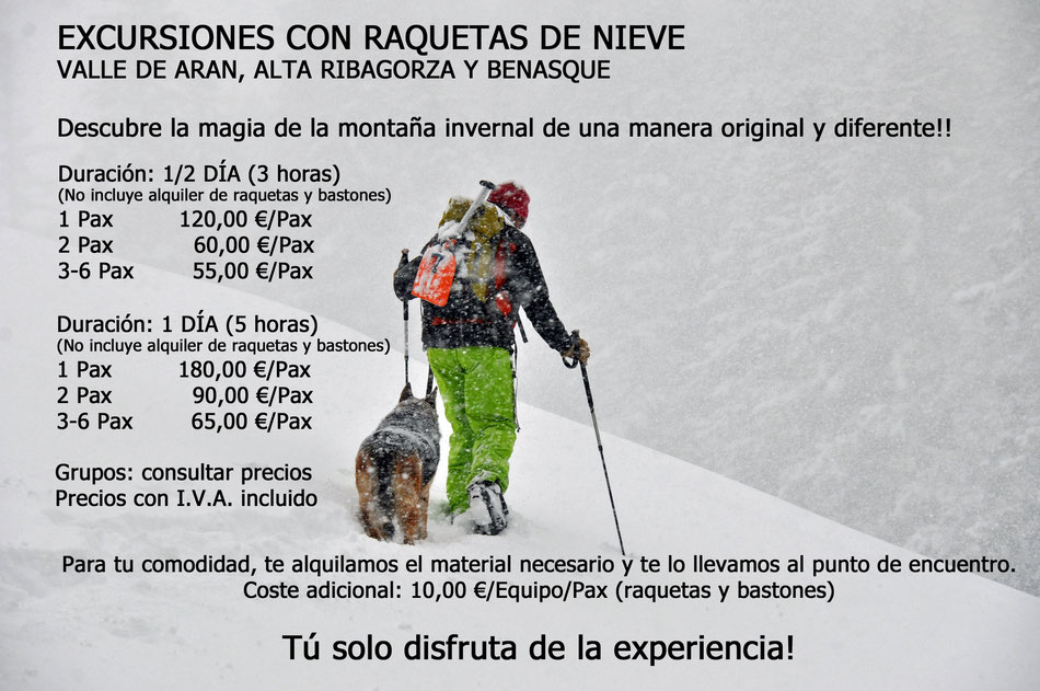 Raquetas de nieve Vall d'Aran, excursiones con raquetas valle de aran, rutas raquetas vall d aran , raquetas de nieve vielha, rutas con raquetas de nieve en baqueira, mejores rutas con raquetas de nieve, rutas raquetas de nieve cataluña, rutas raquetas de