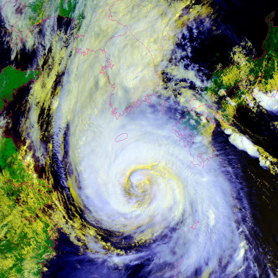 2020/9/2  10:11JST　WeatherSatellite Metop-C HRPT Typhoon MAYSAK　台風9号