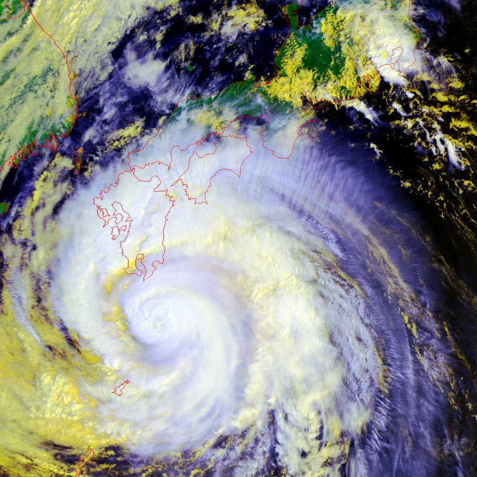 2022/9/18 09:36JST Metop-C HRPT  Typhoon NANMADOL 台風14号　まもなく九州に上陸か