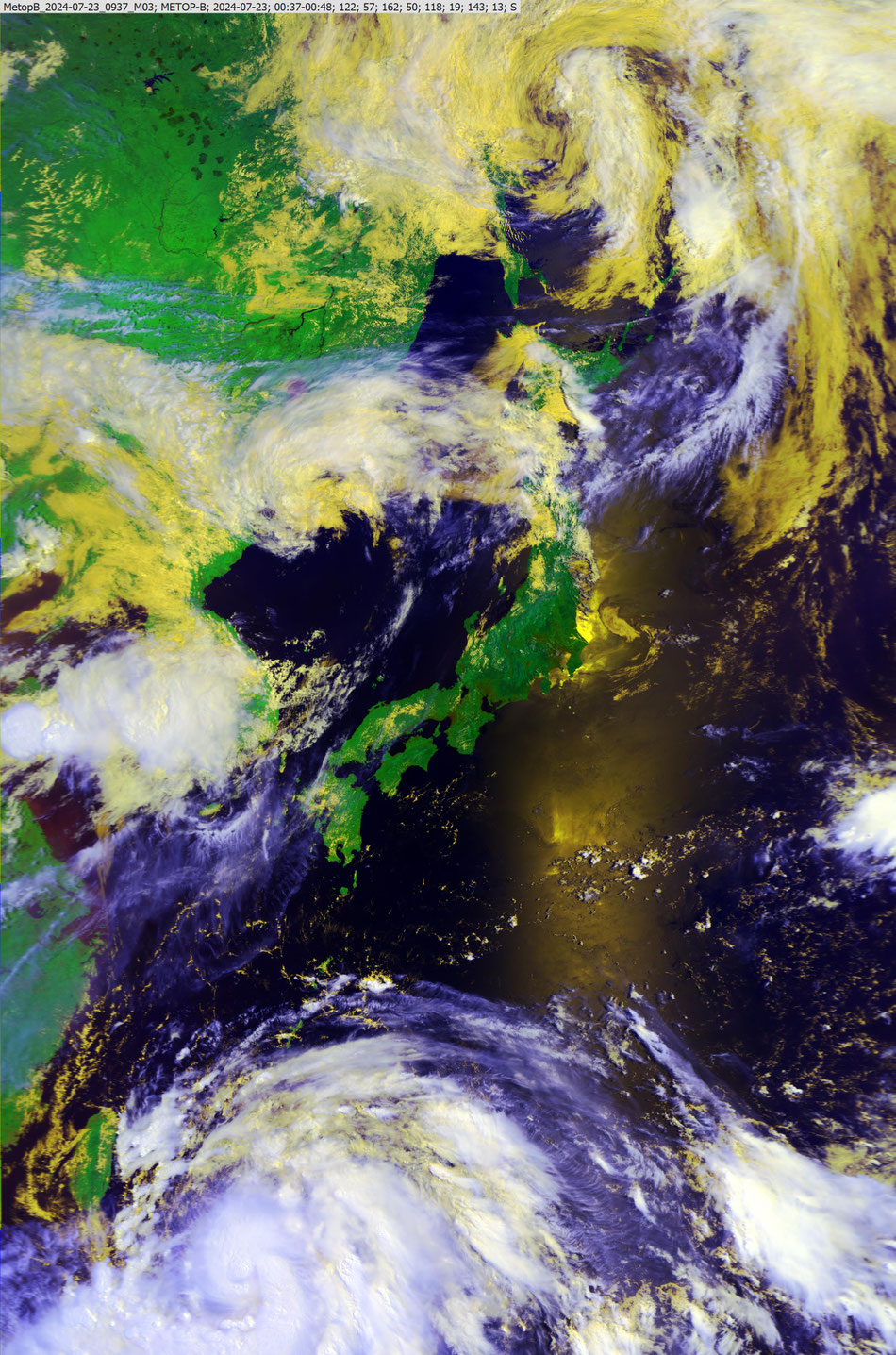 2024/7/23 09:35JST Metop-B HRPTimage Typhoon GAEMI 台風3号