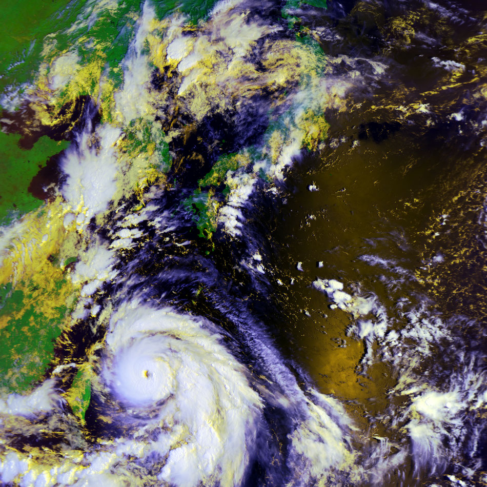 Typhoon　Lingling　Weather satellite NOAA18　HRPT 