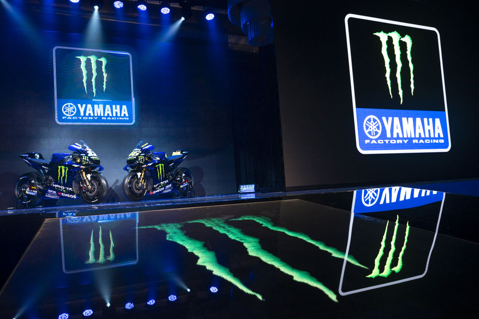 Aus Movistar Yamaha wird 2019 Monster Yamaha. Mehr Schwarz, mehr Giftgrün für die neue Saison.