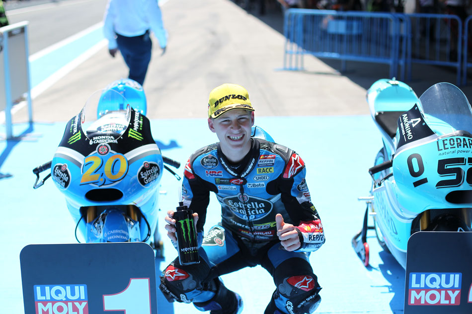 Fabio Quartararo 2015 in der Moto3 in Jerez für das Estrella Galicia Team