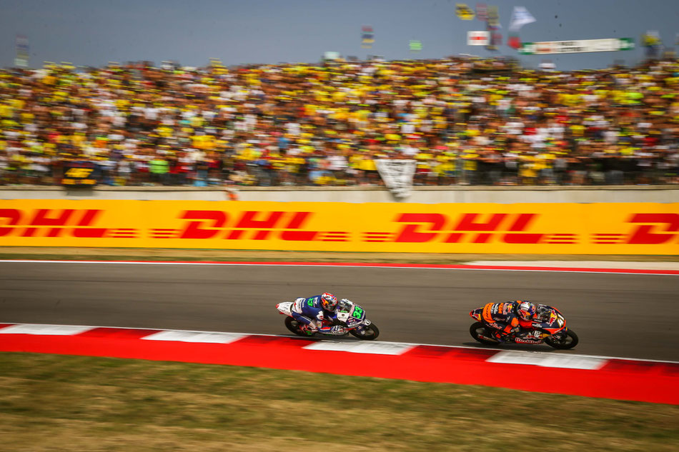 Brad Binder vor Enea Bastianini im Rennen der Moto3 in Misano. So sieht auch der Stand in der Weltmeisterschaft aus