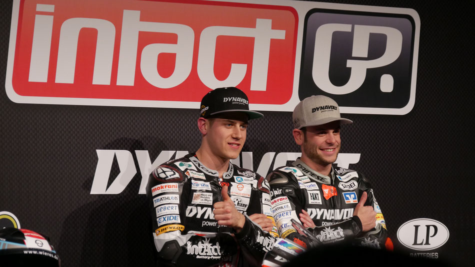 Marcel Schrötter und Sandro Cortese stellen sich und ihr IntactGP Team offiziell für 2017 vor.