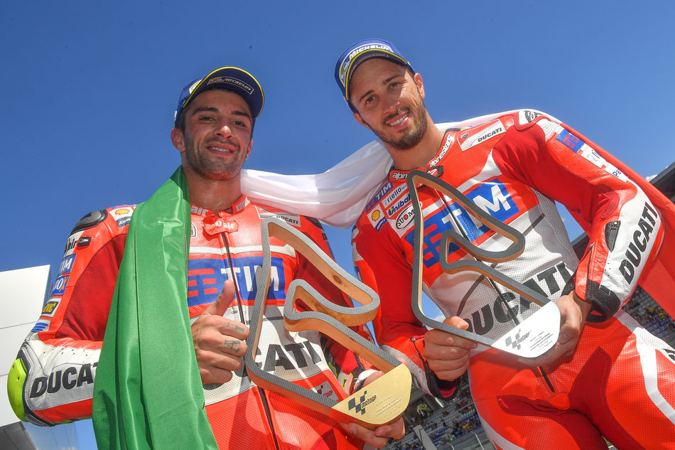 Andrea Iannone und Andrea Dovizioso für Ducati 2016 in der MotoGP in Spielberg
