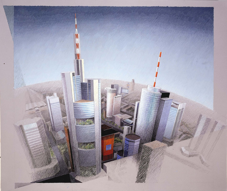 Skyline Frankfurt, Kunstdruck signiert: 28 €