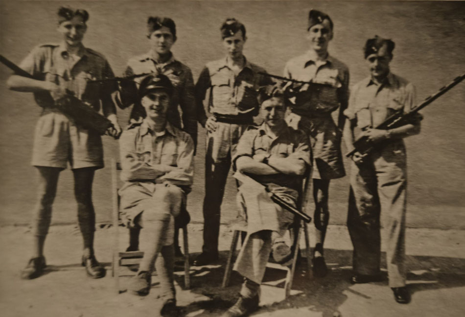 Air Gunners, with guns... WO Armstrong back left