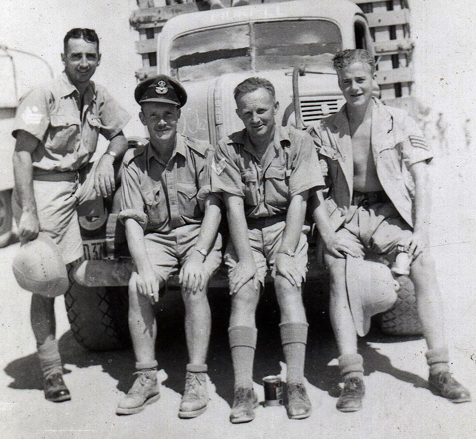 Original Pil Off Evers' crew: WO Griffiths, PO Evers, Sgt Hall,Sgt Wilson