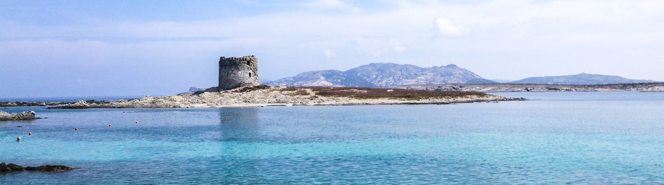 Blick in die Bucht 'Cala Pelosa' bei Stintino