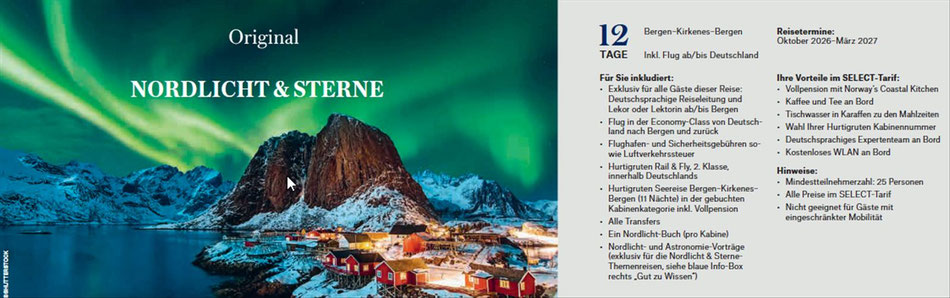 NORWEGEN Hurtigruten: DIE  GROßE  NORDLICHT & STERNE REISE