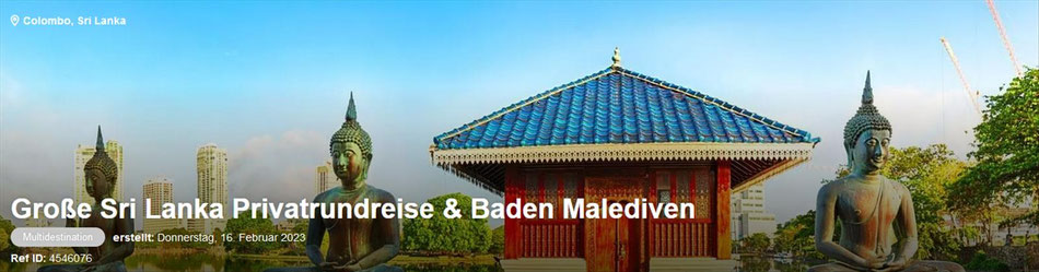 Große Sri Lanka Privatrundreise & Baden auf den Malediven bei SINGER Reisen & versicherungen buchen...
