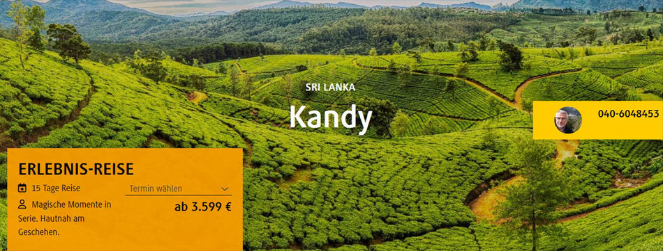 Sri Lanka Reisen Kandy in kleiner Gruppe bis 12 Personen bei Singer Reisen & Versicherungen buchen...