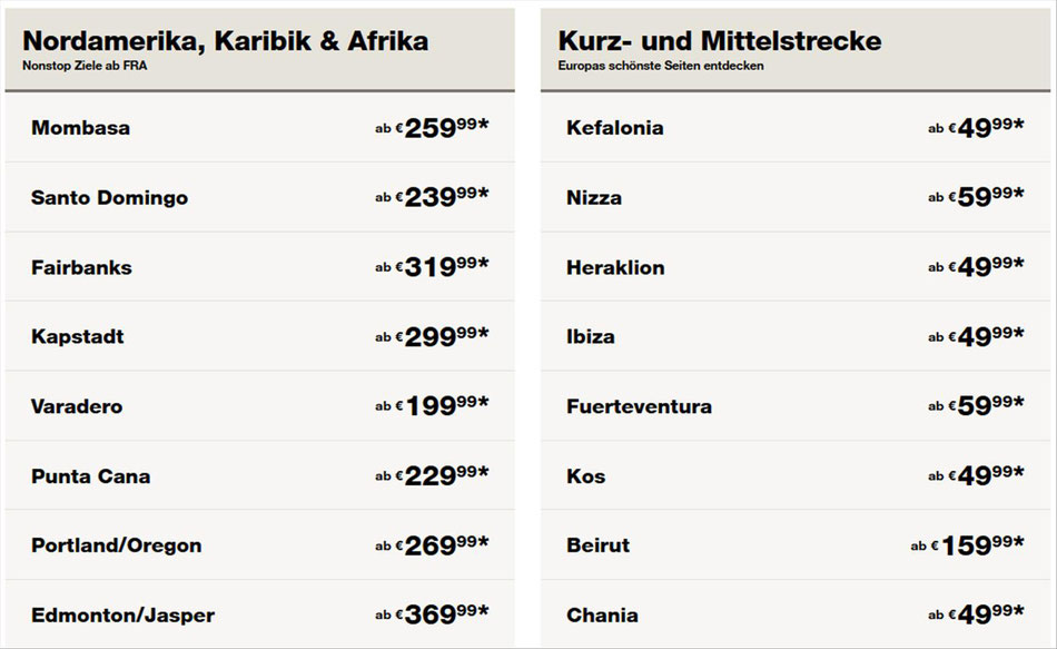 Flüge mit Condor und Singer Reisen & Versicherungen zu Best-Preisen und Service buchen.  Optionsbuchungen auf Anfrage möglich...