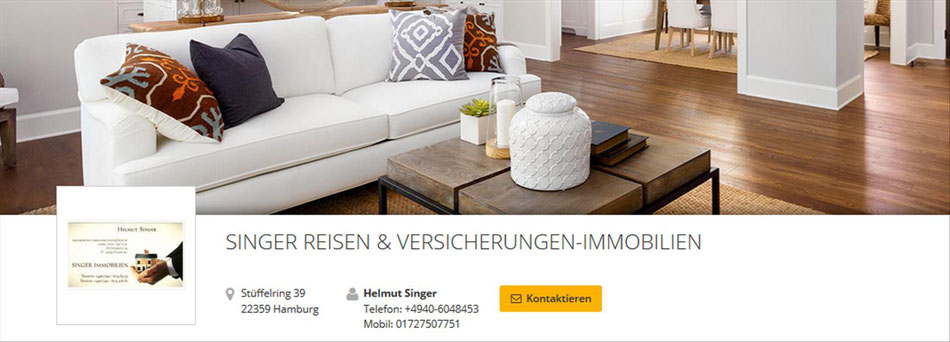 Immobilien Finanzen Singer Reisen Versicherungen Personlich