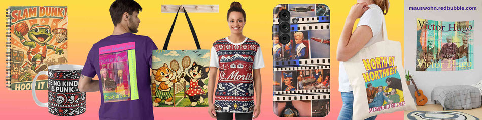 Werbung für Kunst, Mode und Geschenkideen im Onlineshop mauswohn.redbubble.com