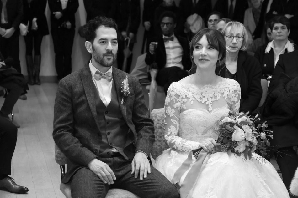 photo mariage Houlgate photographe Normandie mariée robe Pronuptia bouquet fleurs mariage haut de gamme élégant romantique bohème chic