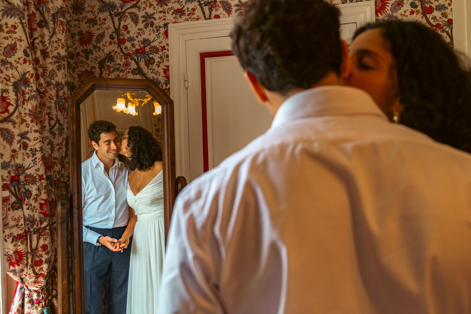 photographe mariage paris photo mariage bohème chic élégant romantique haut de gamme château de mauvières robe mariée 