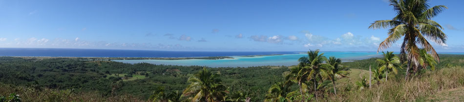 Blick über Aitutaki in Richtung der Blue Lagoon :)