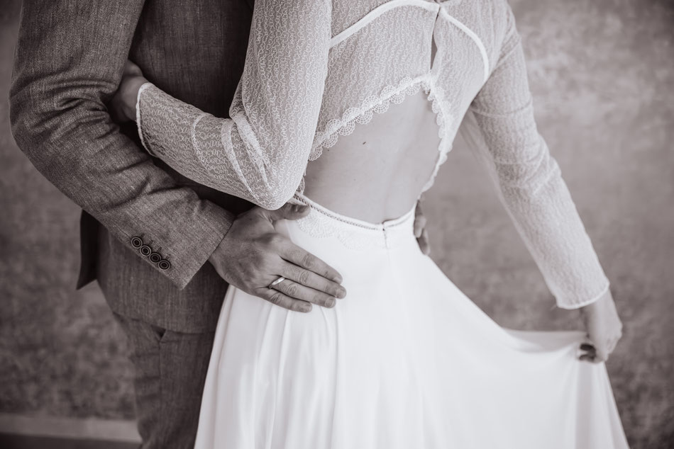 Brautkleid mit Rückenausschnitt
