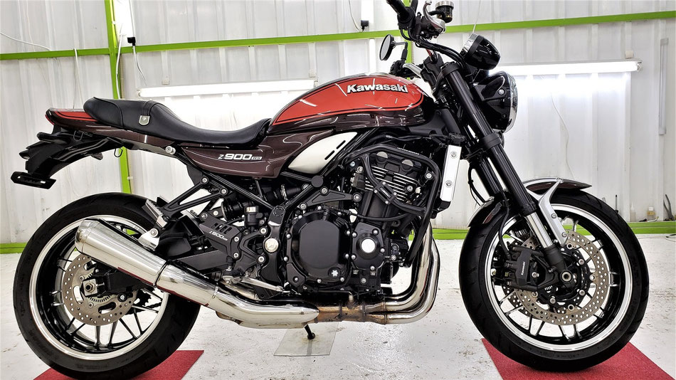 z900rsの磨き後 バイクコーティング施工 埼玉のアートディテール