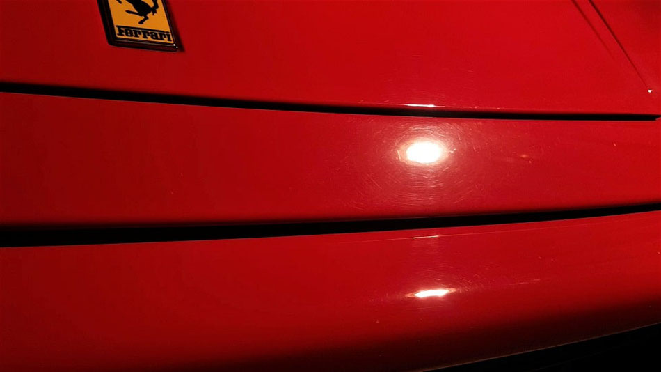 f355 フロントバンパーの小傷