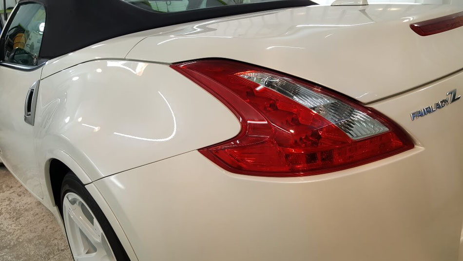 Z34ロードスターのリアフェンダー・クォーターのコーティングメンテナンス