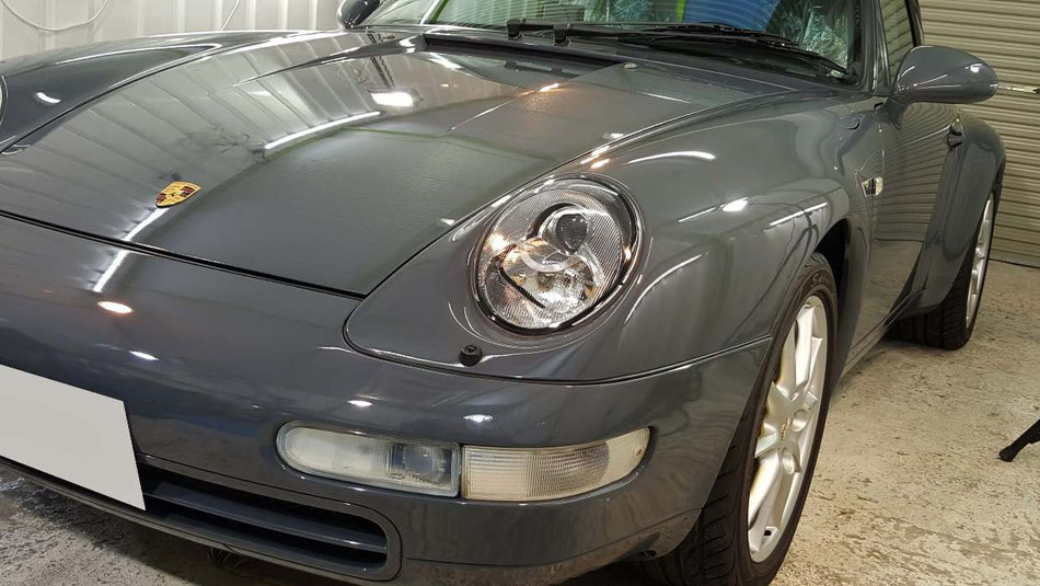 993カレラのガラスコーティング施工後