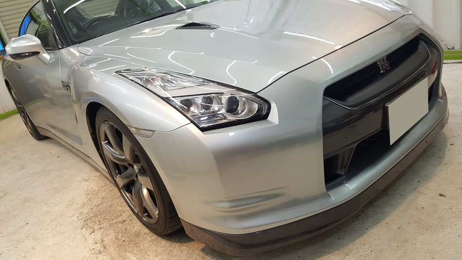 r35gt-r クレーター除去 ナノガラスコーティング完成 埼玉の車磨き専門店・アートディテール