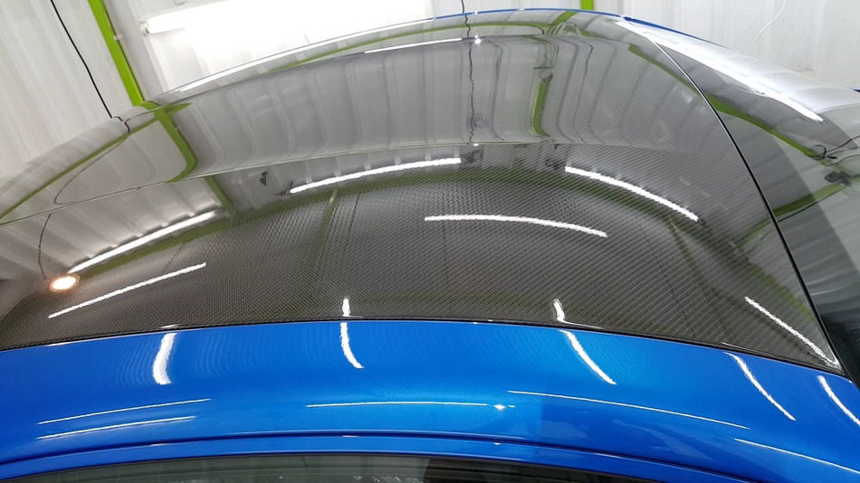 アルピーヌ・Ａ１１０Ｓ カーボンルーフ ガラスコーティング 濃色車の施工 埼玉・アートディテール