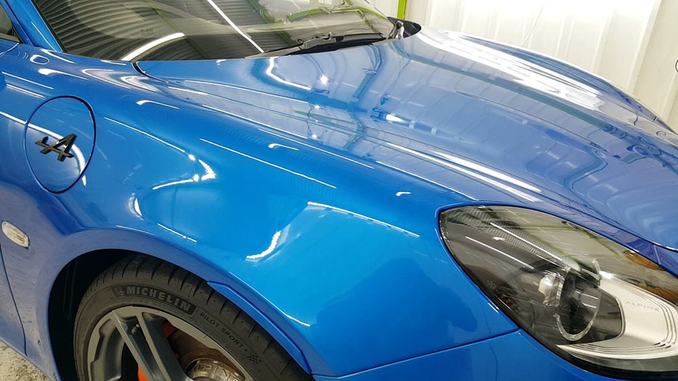 A110 ブルーアルピーヌメタリックのコーティング 埼玉所沢 三芳 ふじみ野 富士見