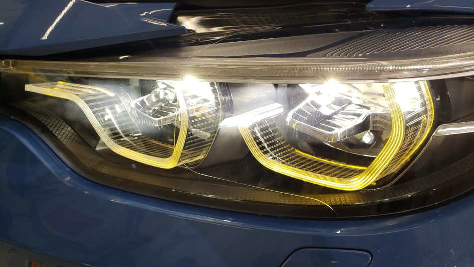 BMW m4 f82 ヘッドライトのひび・クラック改善 アートディテール