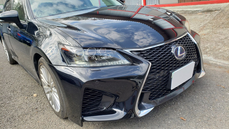レクサスs450h ヘッドライトコーティング完成 ヘッドライトリペア施工後