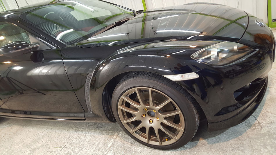 RX‐8黒の磨き完成 埼玉の車磨き専門店