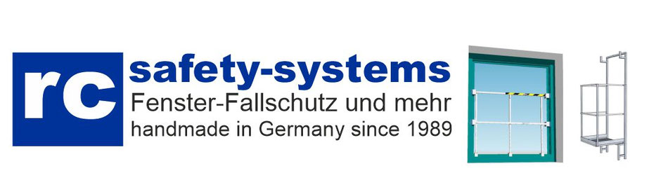 Fensterabsturzsicherungen; abnehmbare Absturzstangen; Fenstergerüst