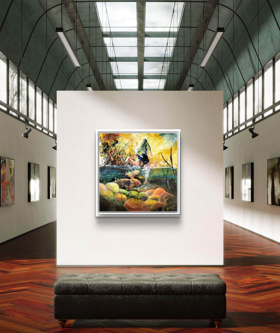 huile sur toile 80/80 cm
